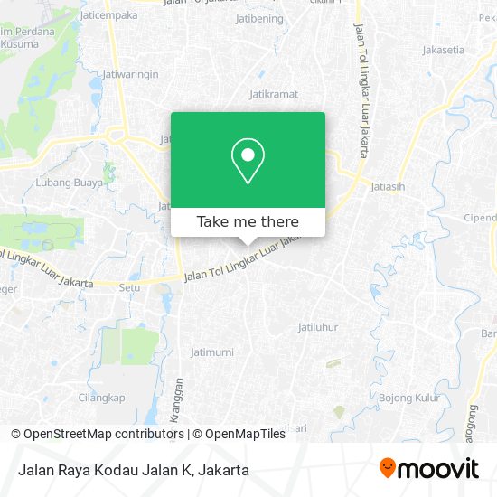 Jalan Raya Kodau Jalan K map