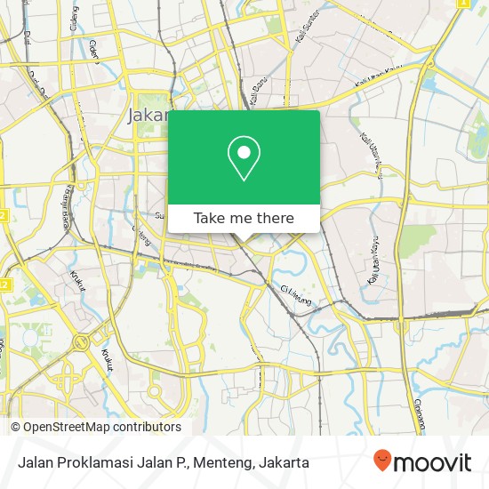 Jalan Proklamasi Jalan P., Menteng map