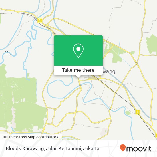 Bloods Karawang, Jalan Kertabumi map