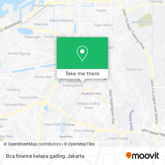 Bca finance kelapa gading map