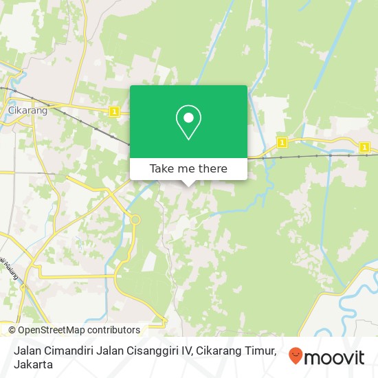 Jalan Cimandiri Jalan Cisanggiri IV, Cikarang Timur map