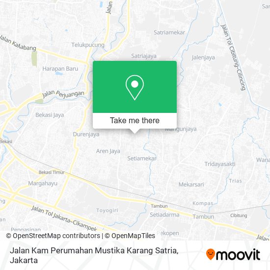 Jalan Kam Perumahan Mustika Karang Satria map