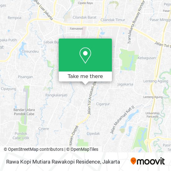 Rawa Kopi Mutiara Rawakopi Residence map