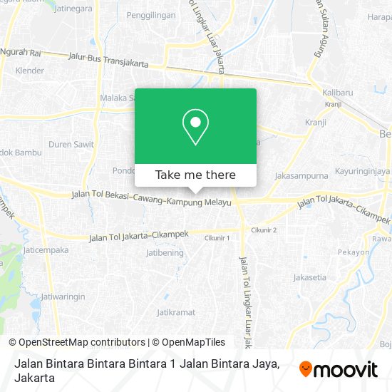 Jalan Bintara Bintara Bintara 1 Jalan Bintara Jaya map