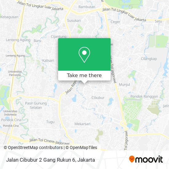 Jalan Cibubur 2 Gang Rukun 6 map