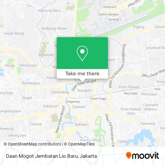 Daan Mogot Jembatan Lio Baru map