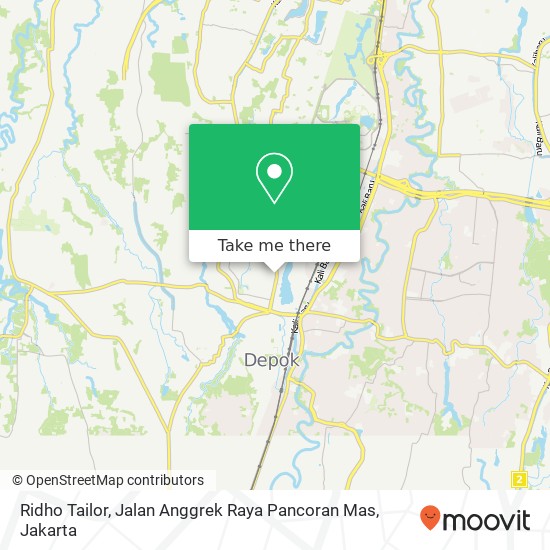 Ridho Tailor, Jalan Anggrek Raya Pancoran Mas map