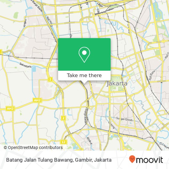 Batang Jalan Tulang Bawang, Gambir map