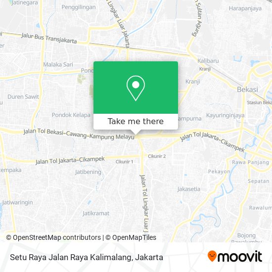 Setu Raya Jalan Raya Kalimalang map