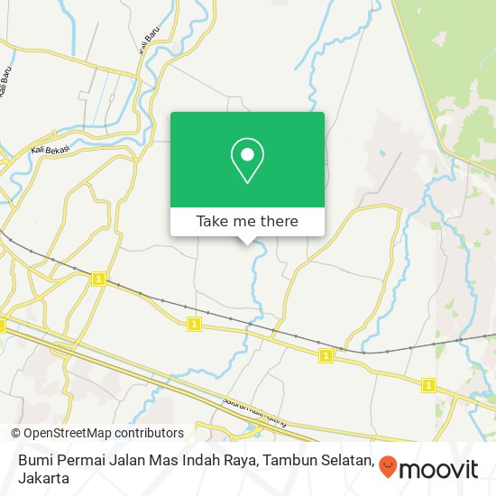 Bumi Permai Jalan Mas Indah Raya, Tambun Selatan map