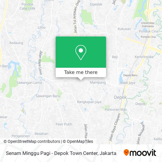 Senam Minggu Pagi - Depok Town Center map