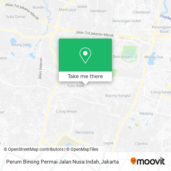 Perum Binong Permai Jalan Nusa Indah map