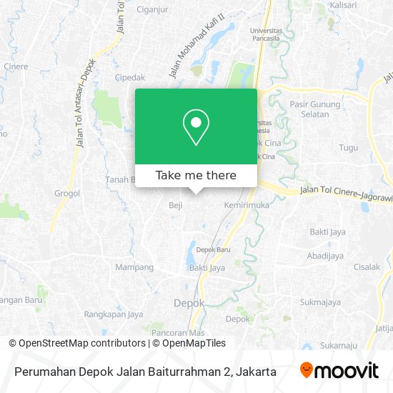 Perumahan Depok Jalan Baiturrahman 2 map