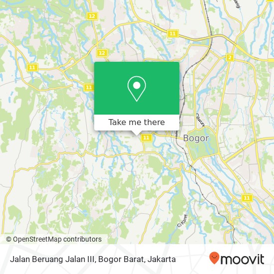 Jalan Beruang Jalan III, Bogor Barat map