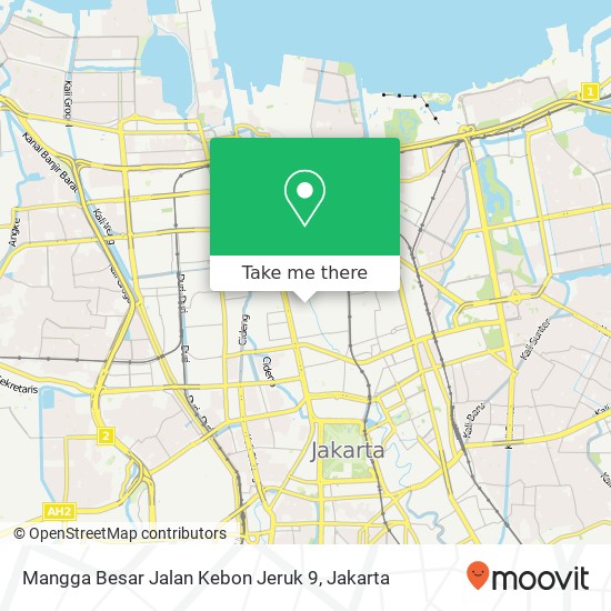 Mangga Besar Jalan Kebon Jeruk 9 map