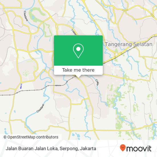 Jalan Buaran Jalan Loka, Serpong map