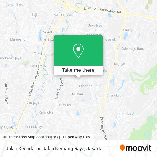 Jalan Kesadaran Jalan Kemang Raya map