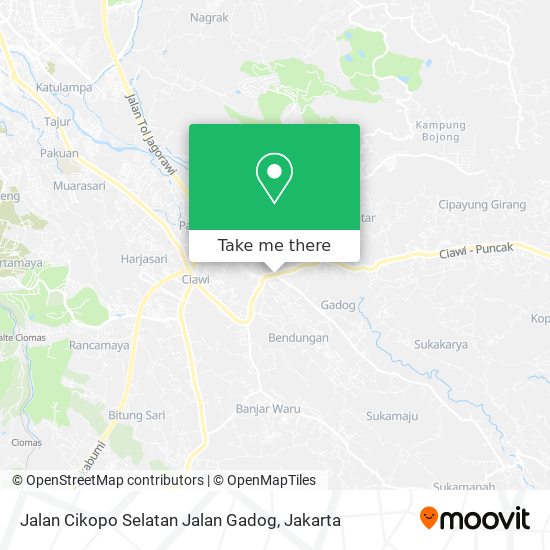 Jalan Cikopo Selatan Jalan Gadog map