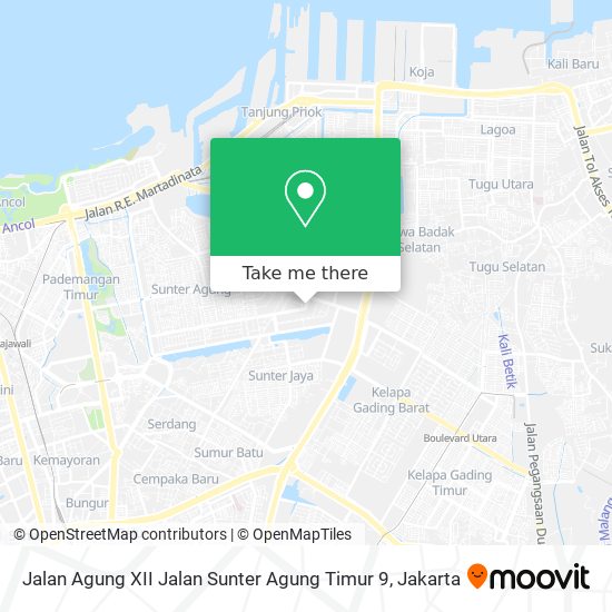 Jalan Agung XII Jalan Sunter Agung Timur 9 map