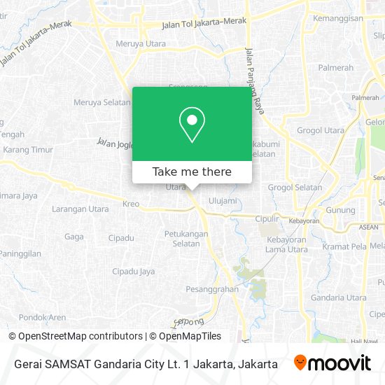 Gerai SAMSAT Gandaria City Lt. 1 Jakarta map
