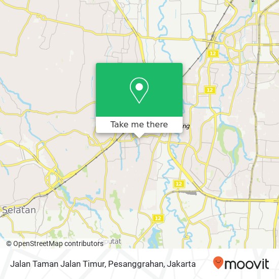 Jalan Taman Jalan Timur, Pesanggrahan map