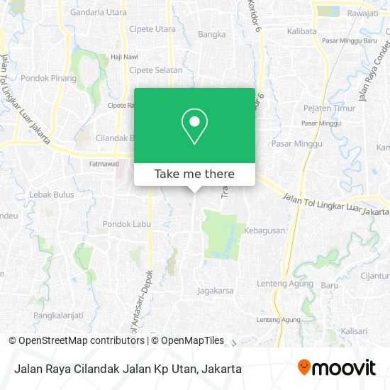 Jalan Raya Cilandak Jalan Kp Utan map