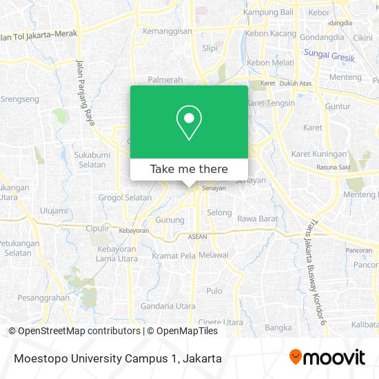 Moestopo University Campus 1 map