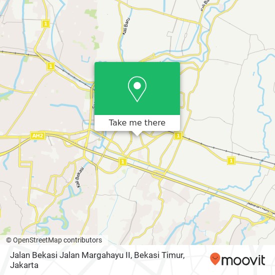 Jalan Bekasi Jalan Margahayu II, Bekasi Timur map