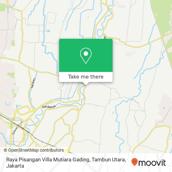 Raya Pisangan Villa Mutiara Gading, Tambun Utara map