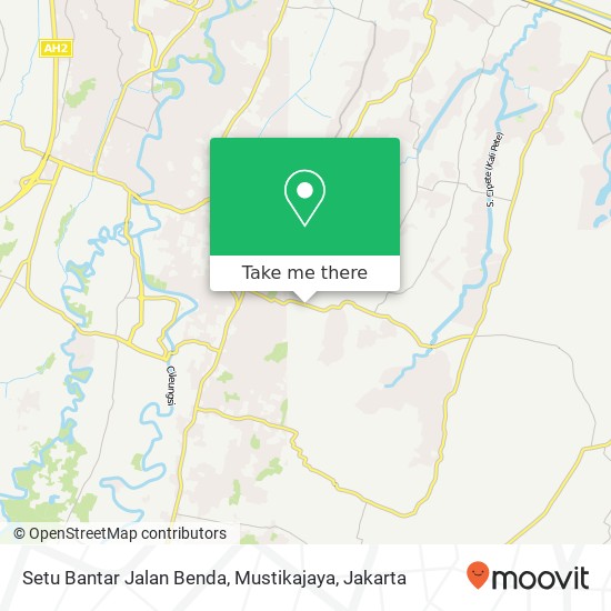 Setu Bantar Jalan Benda, Mustikajaya map