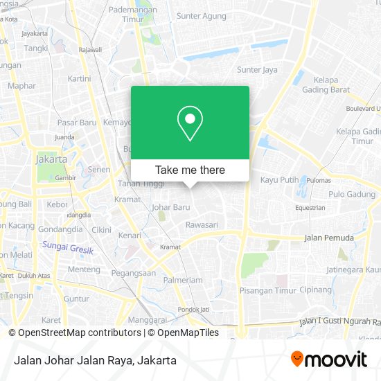 Jalan Johar Jalan Raya map