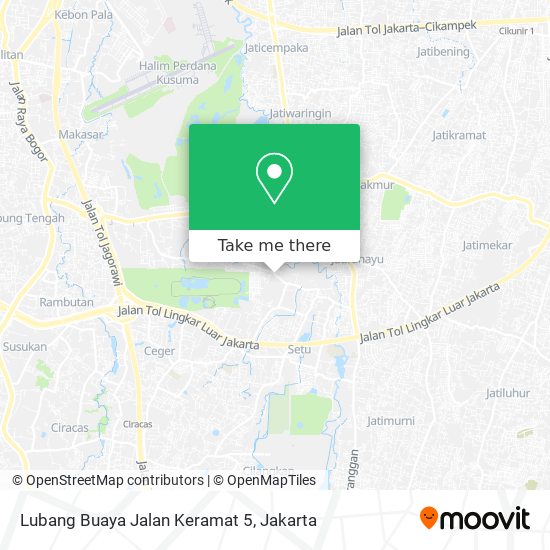 Lubang Buaya Jalan Keramat 5 map