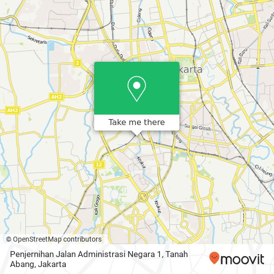 Penjernihan Jalan Administrasi Negara 1, Tanah Abang map