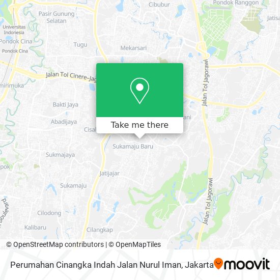 Perumahan Cinangka Indah Jalan Nurul Iman map