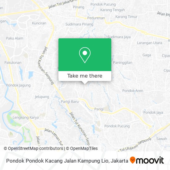 Pondok Pondok Kacang Jalan Kampung Lio map