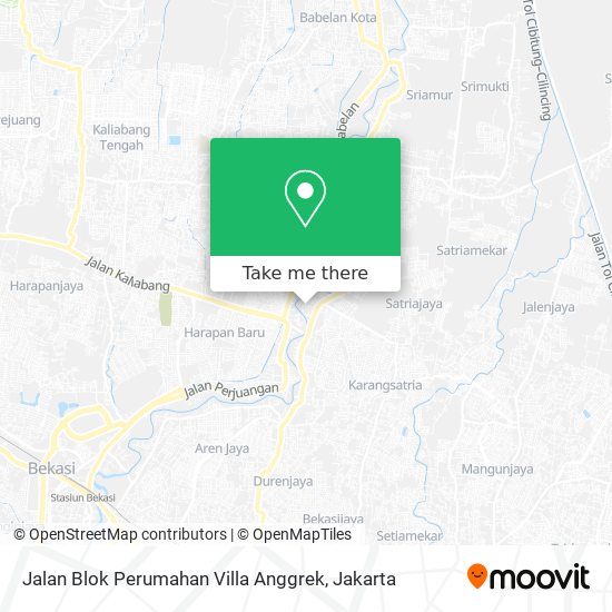 Jalan Blok Perumahan Villa Anggrek map