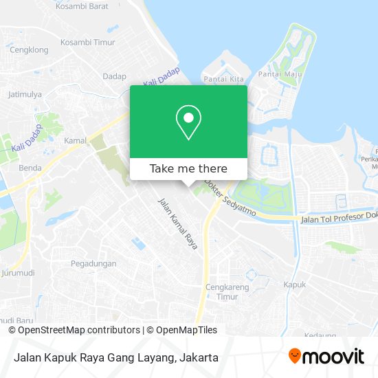 Jalan Kapuk Raya Gang Layang map