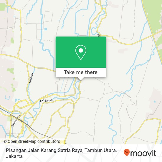 Pisangan Jalan Karang Satria Raya, Tambun Utara map