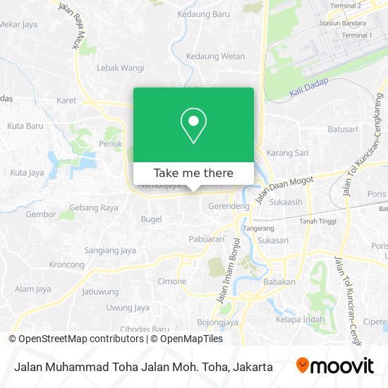 Jalan Muhammad Toha Jalan Moh. Toha map