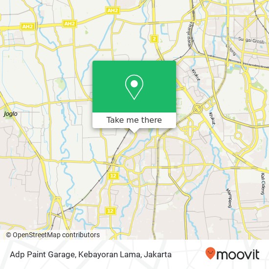 Adp Paint Garage, Kebayoran Lama map