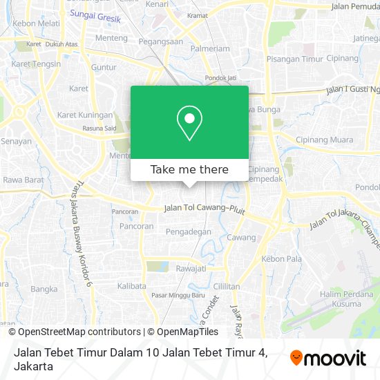 Jalan Tebet Timur Dalam 10 Jalan Tebet Timur 4 map