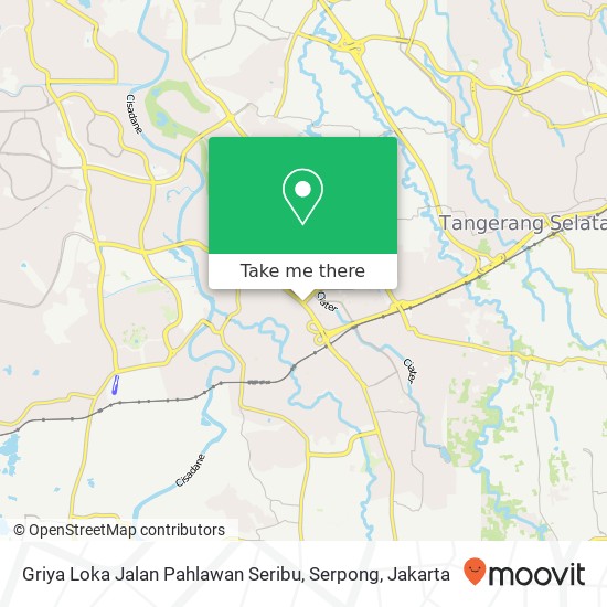 Griya Loka Jalan Pahlawan Seribu, Serpong map