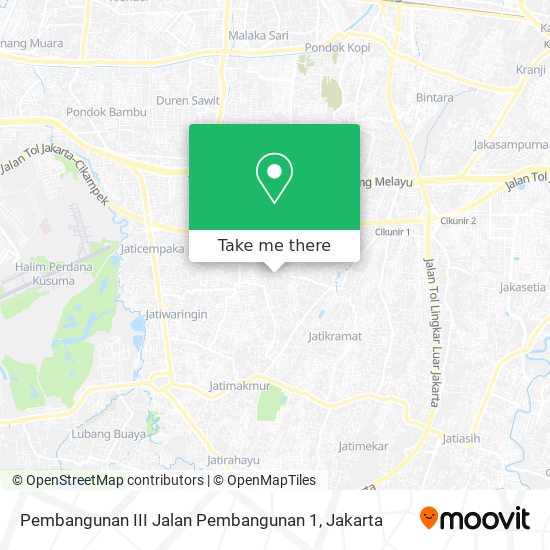 Pembangunan III Jalan Pembangunan 1 map