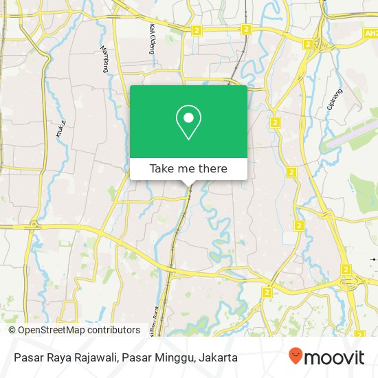 Pasar Raya Rajawali, Pasar Minggu map