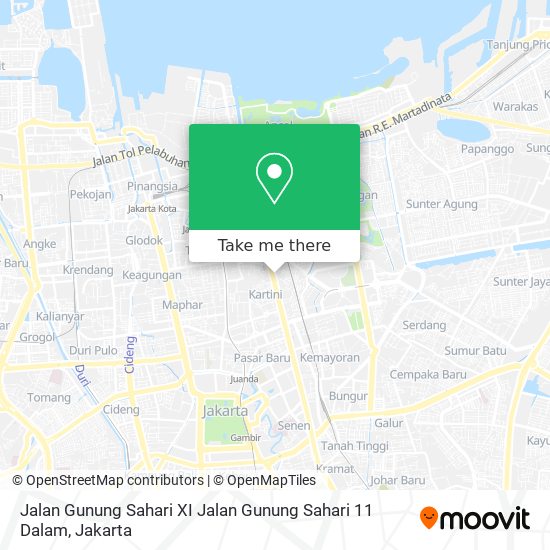 Jalan Gunung Sahari XI Jalan Gunung Sahari 11 Dalam map