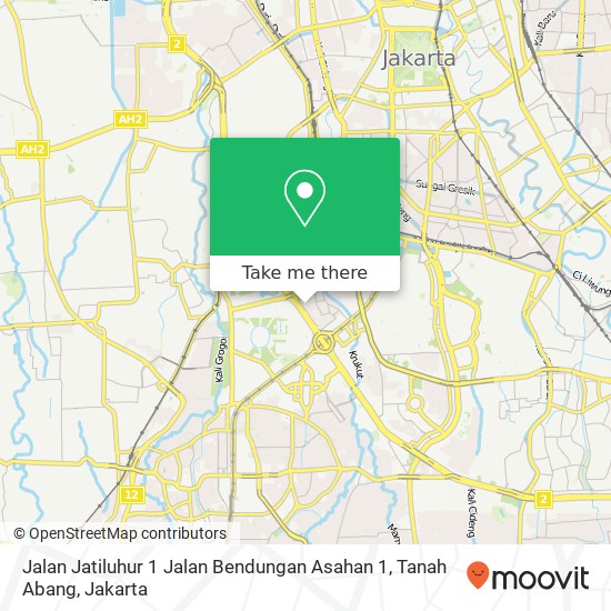 Jalan Jatiluhur 1 Jalan Bendungan Asahan 1, Tanah Abang map