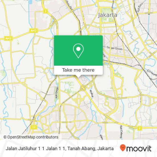 Jalan Jatiluhur 1 1 Jalan 1 1, Tanah Abang map