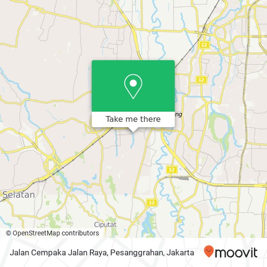 Jalan Cempaka Jalan Raya, Pesanggrahan map