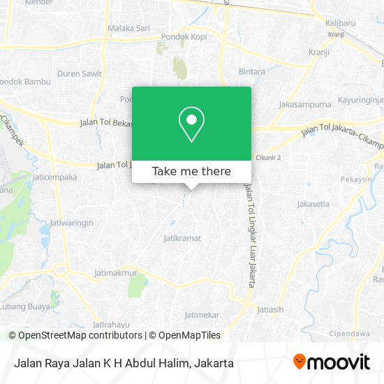 Jalan Raya Jalan K H Abdul Halim map