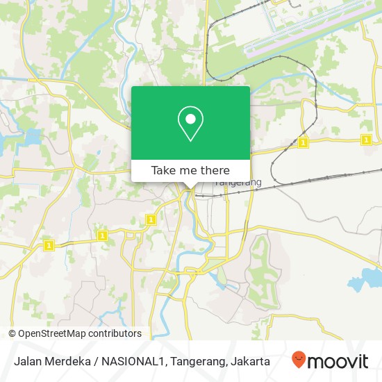Jalan Merdeka / NASIONAL1, Tangerang map